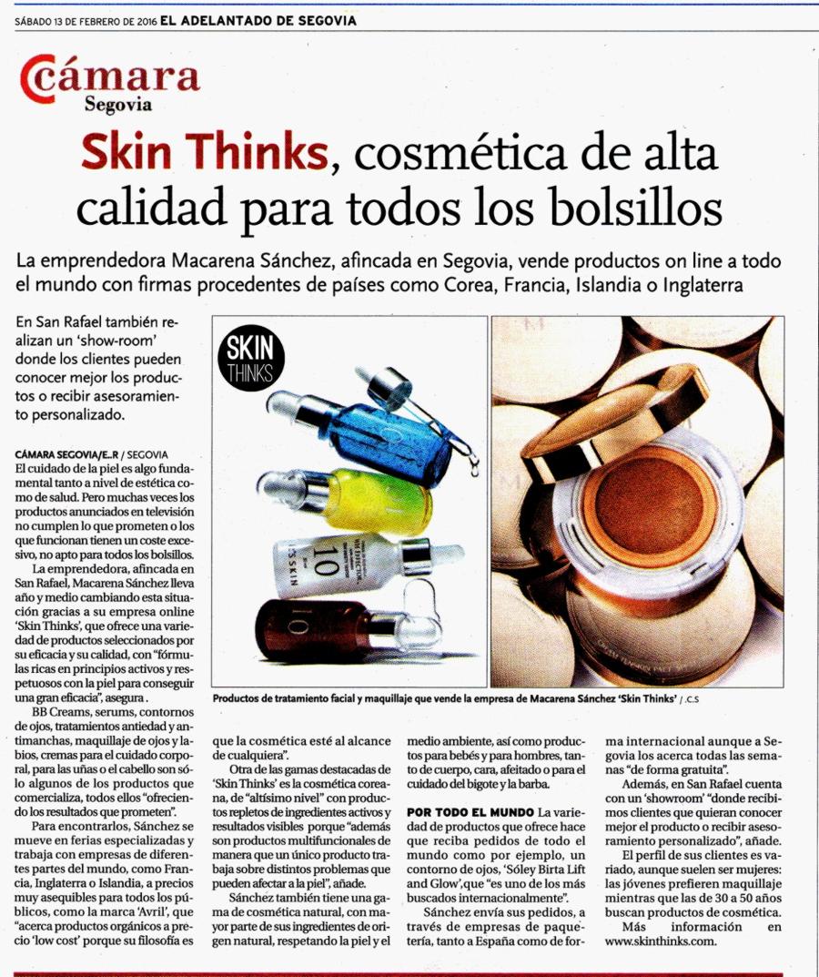 Skin Thinks Cosmética Online en Prensa